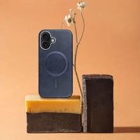 GENTLEMAN MAG COVER Dėklas telefonui suderinamas su MagSafe IPHONE 15 PRO tamsiai mėlynas