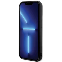 Karl Lagerfeld 3D guminis blizgus logotipas dėklas telefonui iPhone 15 Pro Max - juodas