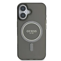 Guess IML Blizgantis ratas MagSafe dėklas iPhone 16 - juodas
