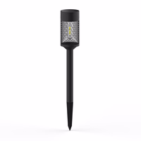 Forever Light Solar LED Lempa Steel Post SUNARI FLS-15 juodas
