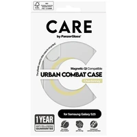 CARE by PanzerGlass Flagship Urban Combat Chardonnay QI dėklas Samsung Galaxy S25 - skaidrus