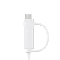 Samsung Combo EP-DG930DWEGWW kabelis USB-A / micro USB - USB-C 1.5m - baltas