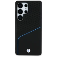 BMW odinis tekstūruotas ir lygus MagSafe dėklas, skirtas Samsung Galaxy S25 Ultra – juodas