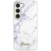 Guess GUHCS23MPCUMAH S23+ S916 baltas/baltas kietas dėklas Marble