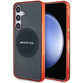 AMG skaidrus dviejų spalvų MagSafe dėklas telefonui Samsung Galaxy S24 - juodas