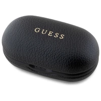Guess Bluetooth ausinės GUTWSPGTSPSK TWS + įkrovimo stotelė juodos/juodos grūdėtas klasikinis logotipas