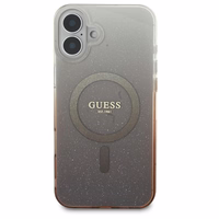 Guess IML Blizgantis gradientas Magnetinis dėklas telefonui iPhone 16 Plus - rudas