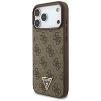 Guess 4G Strap Triangle Logo Magnetinis dėklas telefonui iPhone 17 Pro Max - ruda