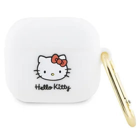 Hello Kitty silikoninis 3D Kitty galvos dėklas AirPods 3 - baltas