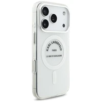 Karl Lagerfeld IML Karl RSG logotipo magnetinis dėklas telefonui iPhone 17 Pro - skaidrus