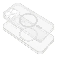 CLEAR MAG COVER dėklas su kameros apsauga, suderinamas su Magnetiniu IPHONE 15 skaidrus blizgus