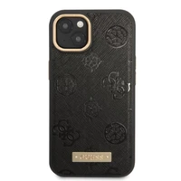 Guess GUHMP13MSAPSTK iPhone 13 6.1 Black/Black hardcase Peony Logo Plate MagSafe