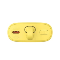 Baseus Popsicle 5200mAh 20W išorinė baterija su įmontuotu Lightning kabeliu (+ baltas Baseus Simple USB-C - USB-C 60W/20V/3A/30cm kabelis) - geltona-rožinė