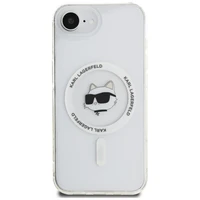 Karl Lagerfeld IML Metal Choupette Head MagSafe iPhone 16e dėklas telefonui - baltas