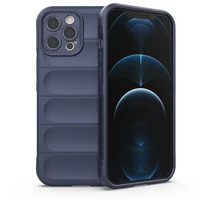 Magic Shield dėklas telefonui iPhone 12 Pro Max lanksčios šarvuotos tamsiai mėlynos spalvos dangtelis