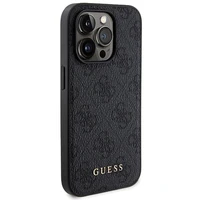 Guess 4G Metal Logo dėklas telefonui rinkinys iPhone 13 Pro Max + 5000mAh Magnetinė išorinė baterija - juoda