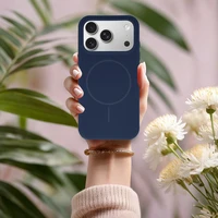 Magsafe Slim Silicone dėklas iPhone 16 Pro tamsiai mėlynas