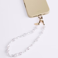 UNIQ Coehl Perla Handstrap universalus telefono rankinis dirželis baltas/baltas pearl