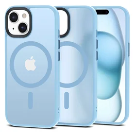 Tech-Protect MagMat Magnetinis dėklas telefonui iPhone 15 - matinė mėlyna