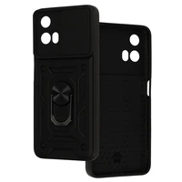 Slide Camera Armor dėklas telefonui Motorola Moto G45 5G juodas
