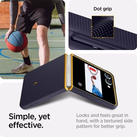 Nano Pop Mag Magnetinis Dėklas telefonui Samsung Galaxy Z Flip 7 - tamsiai mėlynas ir geltonas