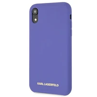 Karl Lagerfeld silikoninis iPhone Xr dėklas telefonui - violetinis