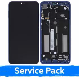 LCD ekranas suderinamas su Xiaomi Mi 8 Lite su rėmeliu / mėlynas / (Service Pack)