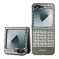 DKNY Dėklas telefonui Samsung Galaxy Z Flip6 su apatine juosta - rudas