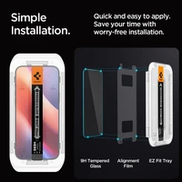 Spigen Glas.tR EZ Fit Apsauginis stiklas iPhone 16 Pro / 17 / 17 Pro - 2 vnt