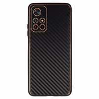 TEL PROTECT Leather Carbon dėklas telefonui Xiaomi Redmi Note 11 5G/Note 11S 5G/Poco M4 Pro 5G juodas