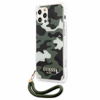 Guess GUHCP12LKSARKA iPhone 12 Pro Max 6.7" žalias/chaki kietas dėklas Camo kolekcija