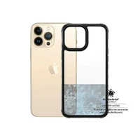 PanzerGlass ClearCase antibakterinis karinės klasės sertifikuotas dėklas telefonui iPhone 13 Pro Max – skaidrus ir juodas
