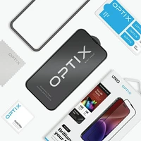Uniq Optix Vivid stiklas iPhone 15 Plus / 14 Pro Max su aplikatoriumi