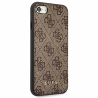 Guess 4G Metal Gold Logo dėklas telefonui iPhone SE 2022 / 2020 / 7 / 8 - Rudas