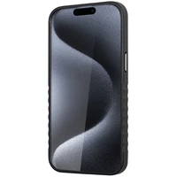 Audi Natūralios odos dėklas su MagSafe iPhone 15 Pro - juodas ir raudonas