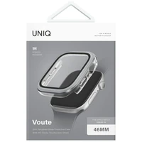 Uniq Voute dėklas su grūdintu stiklu Apple Watch 10 46 mm - sidabrinis