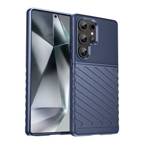 Thunder dėklas telefonui Samsung Galaxy S25 Ultra silikoninis šarvuotas dėklas - mėlynas