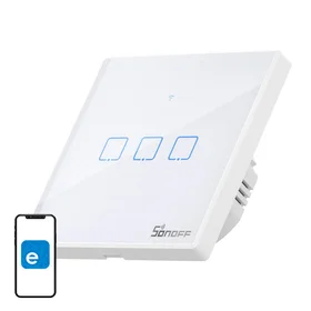Išmanusis jungiklis WiFi + RF 433 Sonoff T2 EU TX (3 kanalai) atnaujintas