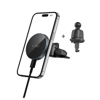 Tech-Protect mm15W-V5 magnetinis MagSafe automobilio laikiklis ventiliacijai/CD lizdui juodas