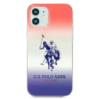 US Polo Assn. Gradient Pattern Collection iPhone 12 mini dėklas telefonui - raudonas ir mėlynas