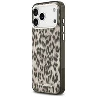 Karl Lagerfeld IML Leopardinio rašto Magnetinis dėklas telefonui iPhone 17 Pro Max - ruda