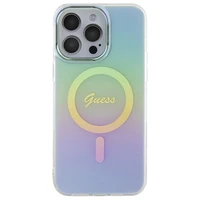 Guess IML Iridescent Magnetinis dėklas telefonui iPhone 15 Pro - turkio