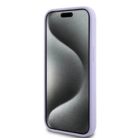Karl Lagerfeld silikoninis Karl&Choupette galvų žiedas Magnetinis iPhone 15 dėklas - Violetinis