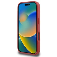 Karl Lagerfeld Dygsniuotas Parašas Dėklas telefonui iPhone 16 Pro - raudonas