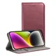 SMART MAGNETO Book case for MOTOROLA G57 POWER burgundy