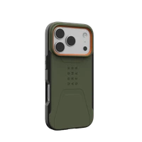 UAG Civilian MagSafe dėklas iPhone 17 Pro - olive and oranžinis