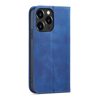 Magnet Fancy Case dėklas iPhone 14 Pro Max su flip cover wallet stand - mėlynos spalvos
