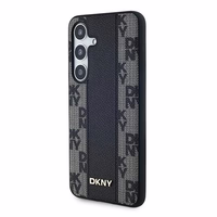 DKNY Odinis langeliais raštuotas magnetinis dėklas Samsung Galaxy S24+ - juodas