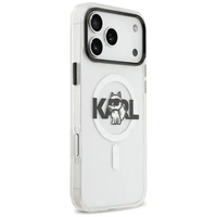 Karl Lagerfeld IML Choupette Sketch Logo Magnetinis dėklas telefonui iPhone 17 Pro Max - skaidrus