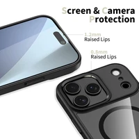 Tech-Protect MagMat Magnetinis dėklas telefonui iPhone 17 Pro Max - Skaidrus juodas